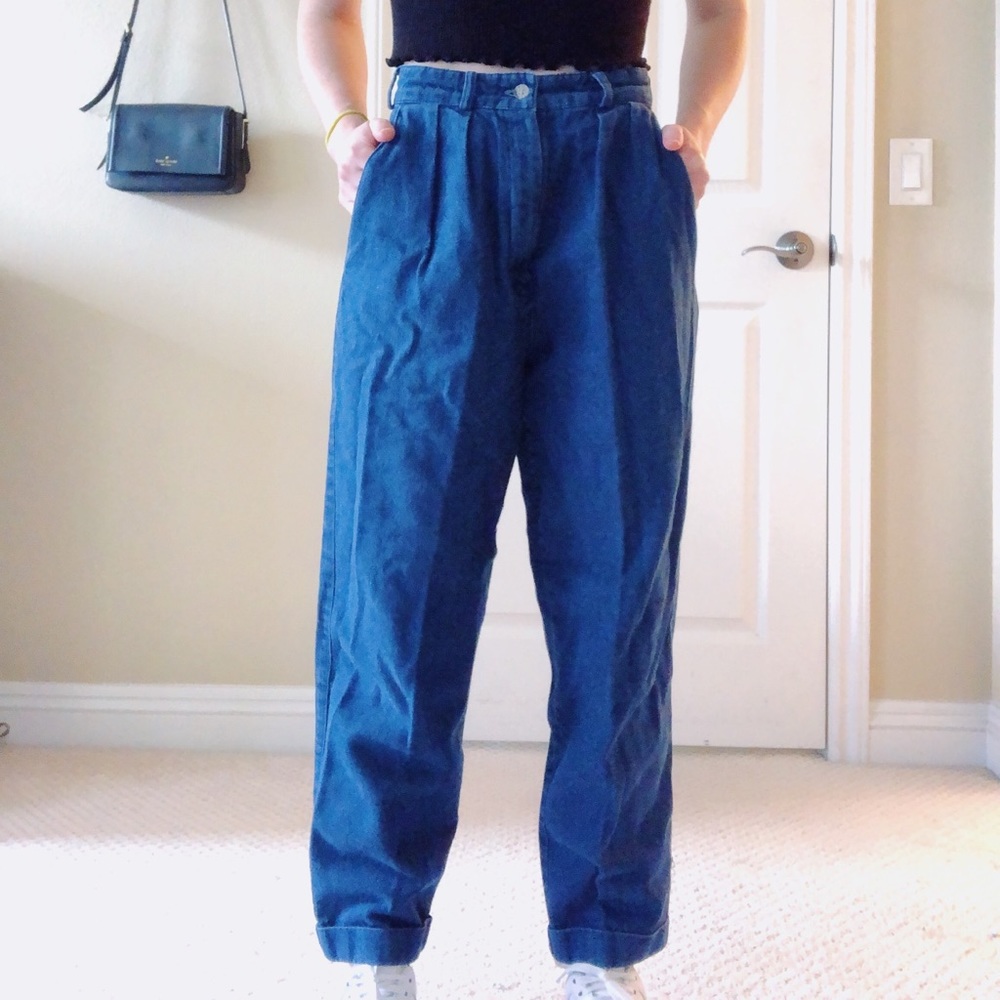 Vintage Dark Wash Mom Jeans